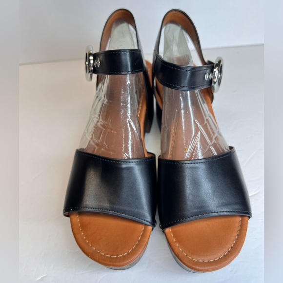 Nine West Womens Jayce 3 Platform Sandals Black Brown 2.75” Block Heel Sz 8.5M - Picture 4 of 12